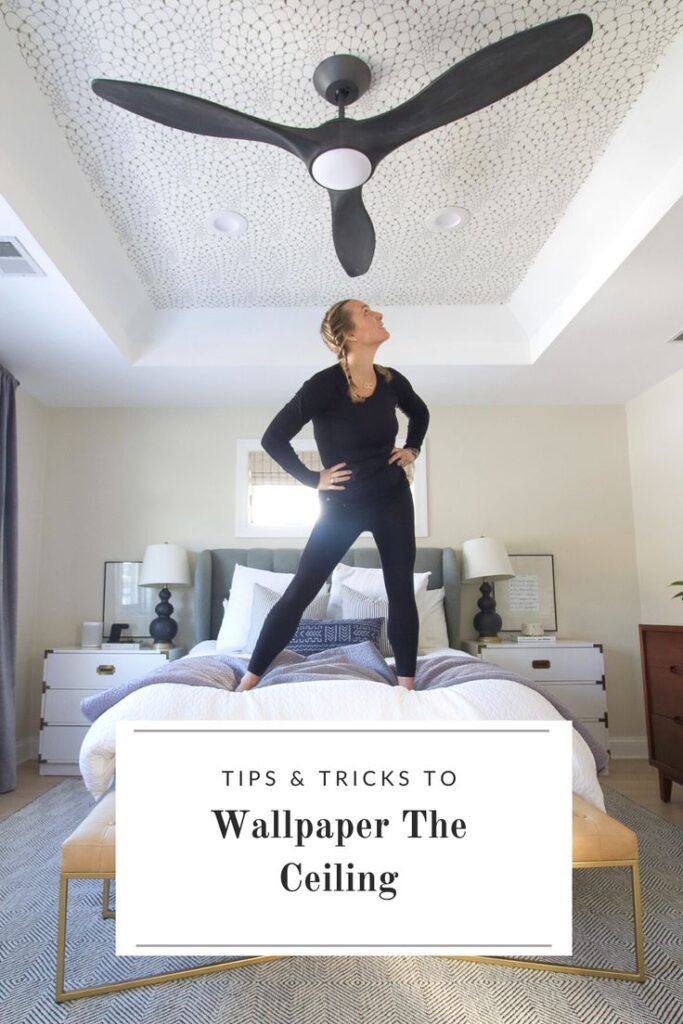 DIY Tips to Wallpaper The Ceiling _ The DIY Playbook