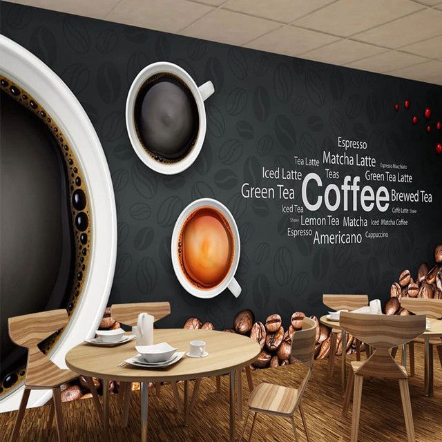 Coffee shop wallpaper tea shop wallpaper Customize wallpaper